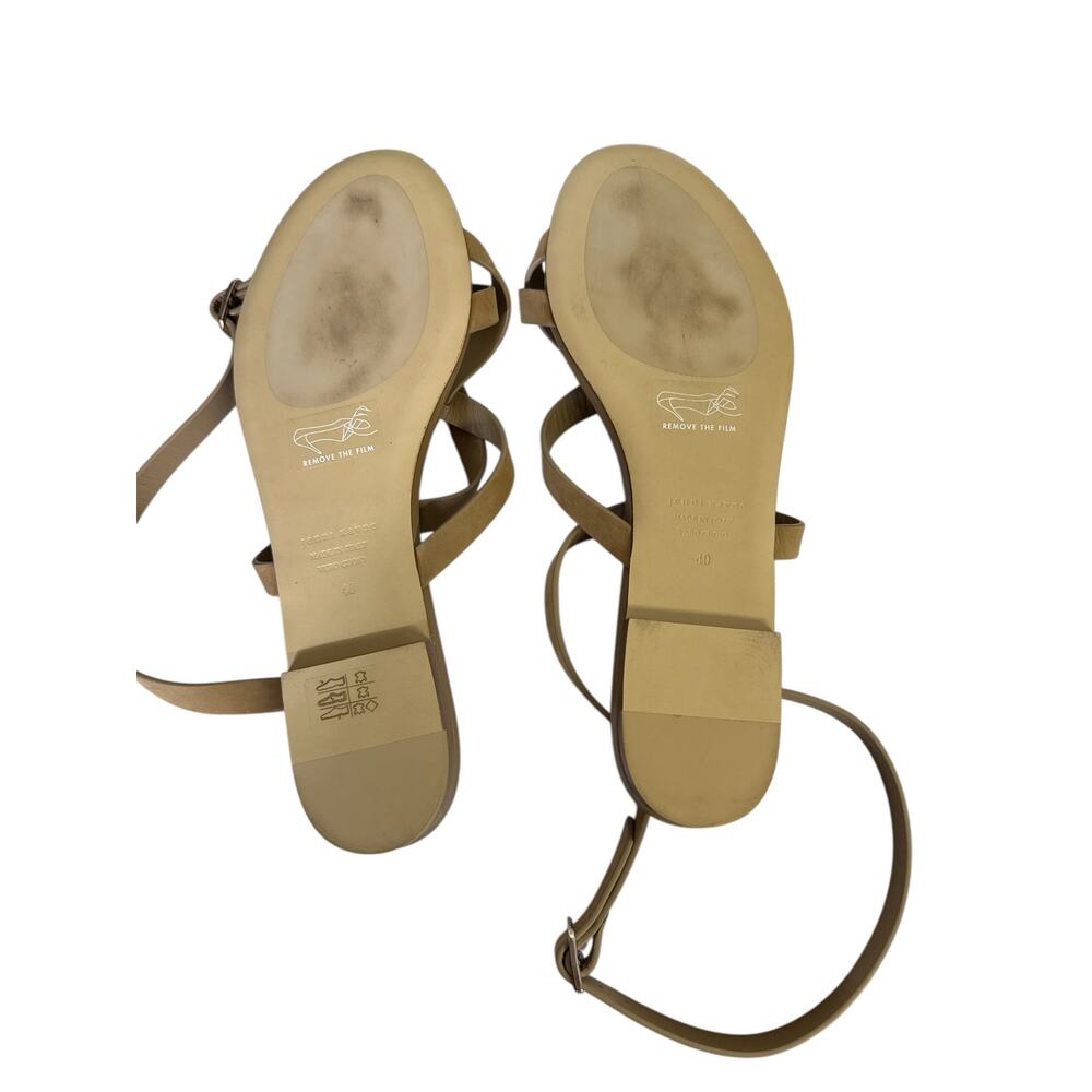 Jenni Kayne Leather Strappy Flat Sandals Neutral Tan Women’s EU 40 Size 9 - Picture 7 of 7